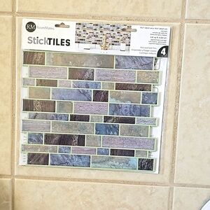 NEW & Wrapped RoomMates StickTiles pack of Four 10.5 x 10.5 BUNDLE OF 2